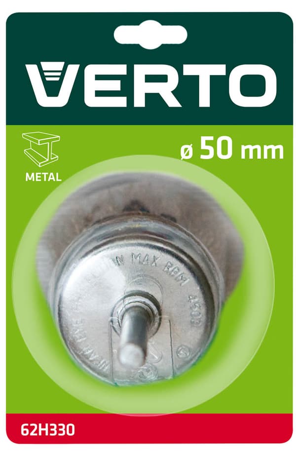 Trådkopbørste med 50 mm skaft
