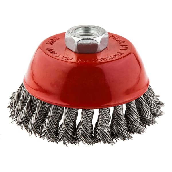 Trådskålsbørste 100 mm x M14, INOX