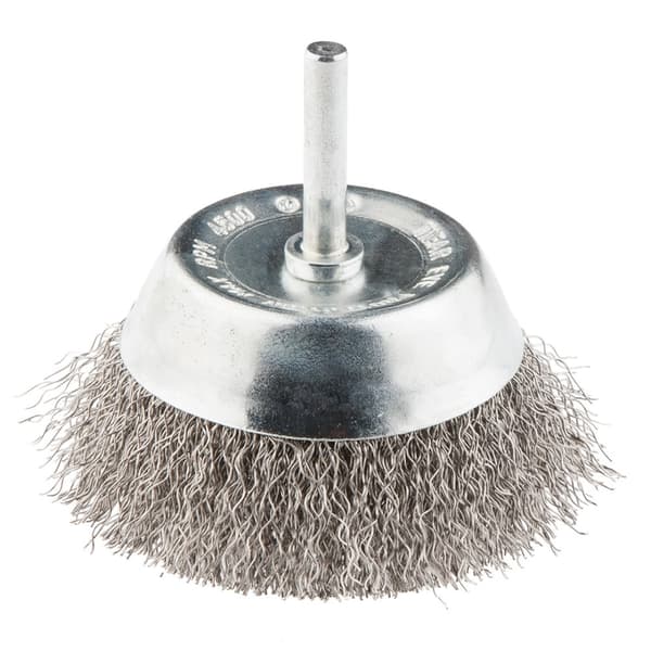 Trådkopbørste med 75 mm skaft, INOX