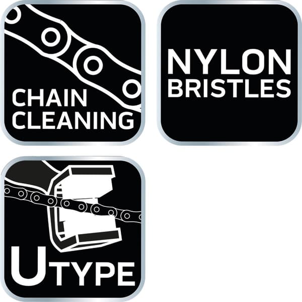 Nylon ketjun puhdistusharja