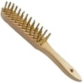 Miniatyrbild 1 av 2: Standard hand brush BROSSERIE CARDOT 4 rows - Brass - 295x35 mm