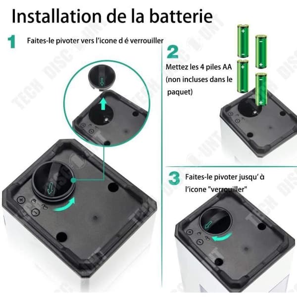 TD® automatisk tvåldispenser 500ml, infraröd rörelsesensor med 5 justerbara volymnivåer