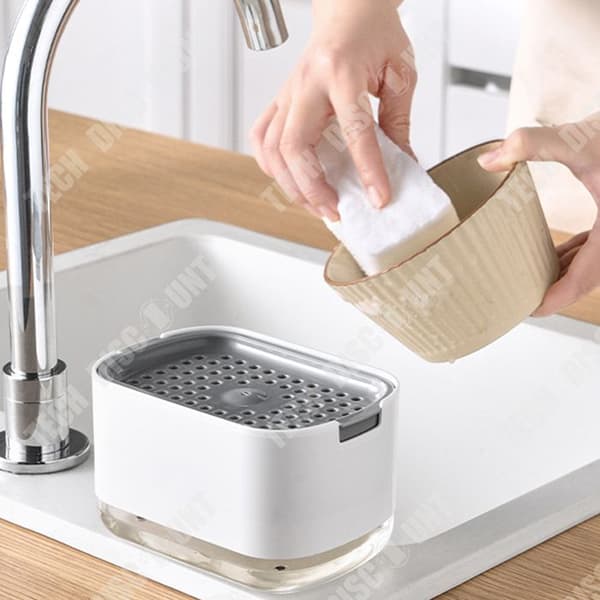 TD® Push Soap Dispenser Svamp Push Box Push Soap Dispenser Köksmanuell dispenser
