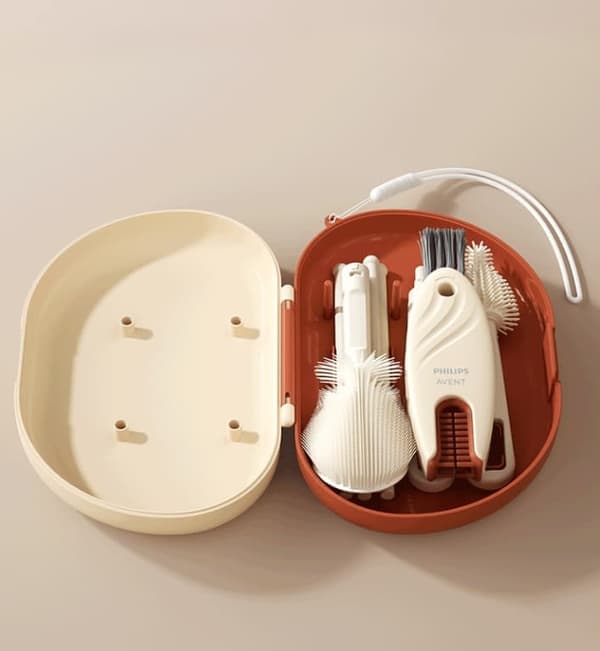 Philips bärbar flaskborste koppborste nippel silikon rengöringsborste rengöringsborste set