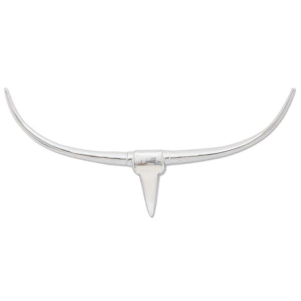 vidaXL Väggmonterad Tjurhuvud dekoration Silver 96 cm