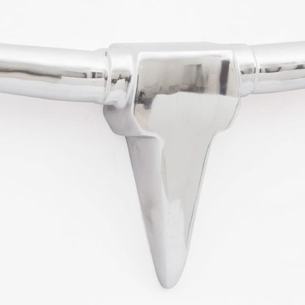 vidaXL Väggmonterad Tjurhuvud dekoration Silver 96 cm