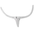 Pikkukuva 1 / 7: vidaXL 242337 Wall Mounted Aluminium Bull's Head Decoration Silver 96 cm