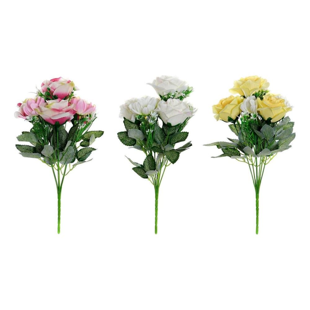 Dekorativa blommor DKD Home Decor Polyetylen Järn (3 pcs) (17 x 17 x 34 cm)