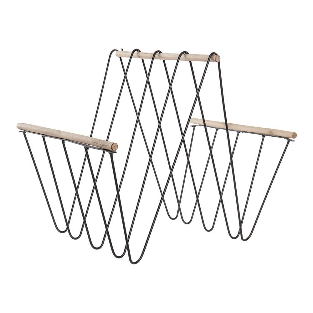 Tidningsställ DKD Home Decor Järn Trä MDF (41 x 31 x 36 cm)
