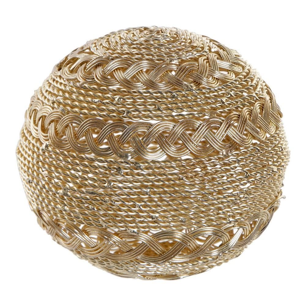 Prydnadsfigur DKD Home Decor Sfär Gyllene Järn (15 x 15 x 15 cm)