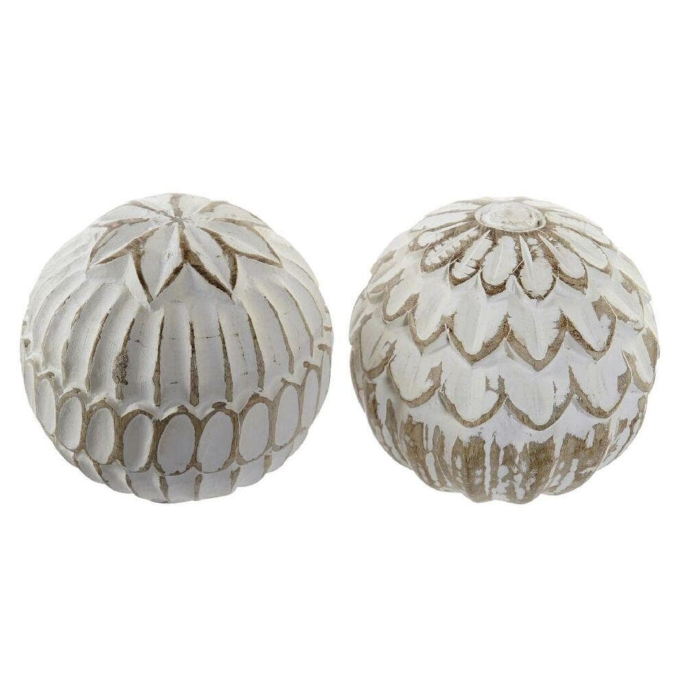 Dekorationsboll DKD Home Decor Mangoträ (13 x 13 x 13 cm) (2 pcs)