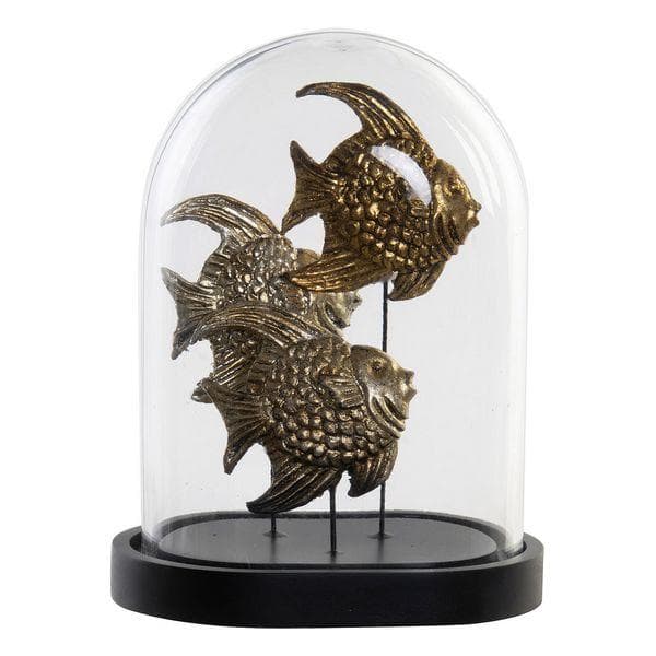 Prydnadsfigur DKD Home Decor Harts Glas Järn Trä MDF (17 x 12 x 22 cm)