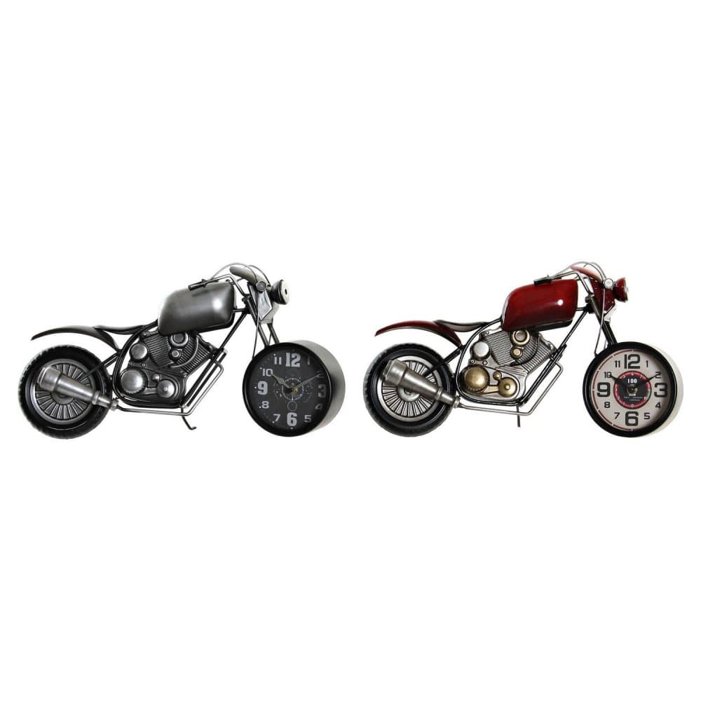 Asztali óra DKD Home Decor Motorcykel Järn (2 pcs) (44 x 13.5 x 23 cm)