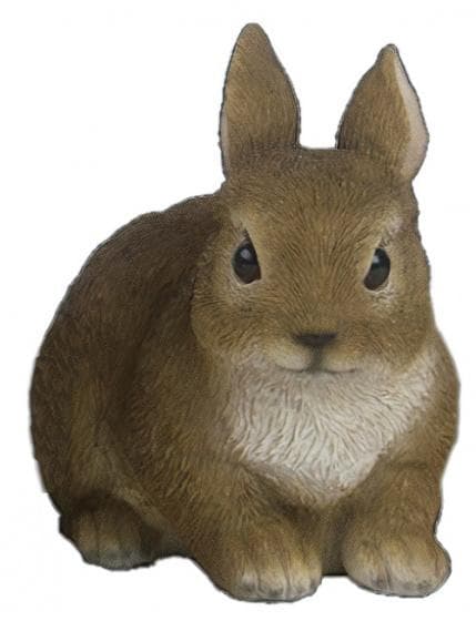 trädgårdskulptur Kanin 14,3 cm polyresin vit/brun