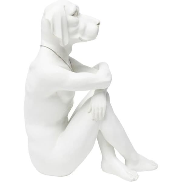 Staty - Kare Design - Gangsterhund - Polyresin - Off-white - 33 cm i höjd
