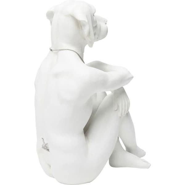 Staty - Kare Design - Gangsterhund - Polyresin - Off-white - 33 cm i höjd