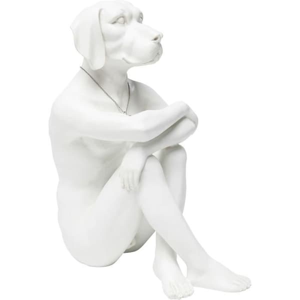 Staty - Kare Design - Gangsterhund - Polyresin - Off-white - 33 cm i höjd