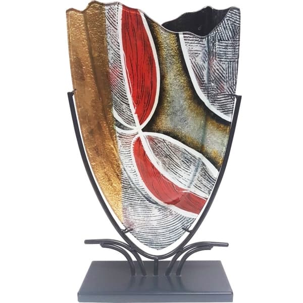 Glass vase Salvador with stand H 47.5 cm - Benjamin
