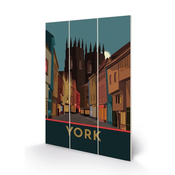 Georgina Westley York Mini Wooden Plaque Brown 29.5cm x 20cm