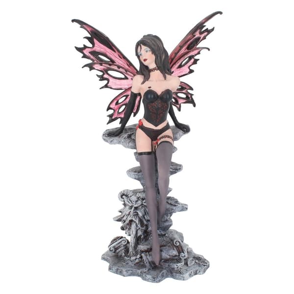Nemesis Now - Mörk älva - Liten figur av mörk älva Scharlakansröd 28,5 cm