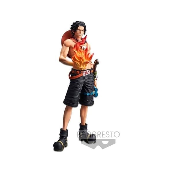 Statuett - BanPresto - Grandista Nero Portgas D. Ace - 28 cm - Svart - Röd - Plast - Harpiks
