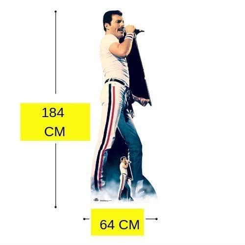 Star Cutouts CS700 - KVM SWITCH - Freddie Mercury 1982 kartongfigur med bordsställ för fans, fester,