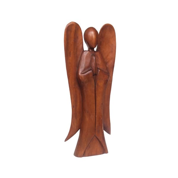 Something Different Angel Acacia Wood Statue Natural One Size