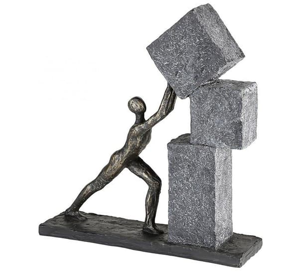 Casablanca modern design - 79896 - Casablanca - Dekorativ skulptur - Stapling - Poly - Färg: Brons - 30,5 x 28 cm