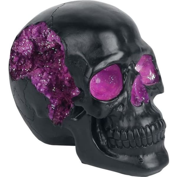 Dekorativt kranium - NEMESIS NOW - Geode kranium - Svart - Polyresin - Inomhusbruk