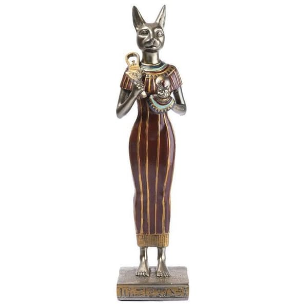 Egyptisk statyettgudinna Bastet - Solgudens dotter