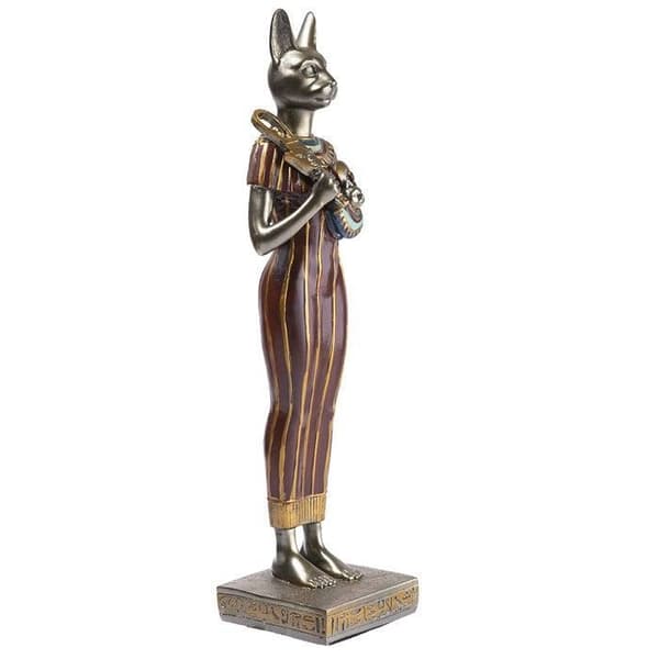Egyptisk statyettgudinna Bastet - Solgudens dotter