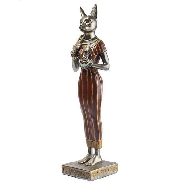 Egyptisk statyettgudinna Bastet - Solgudens dotter