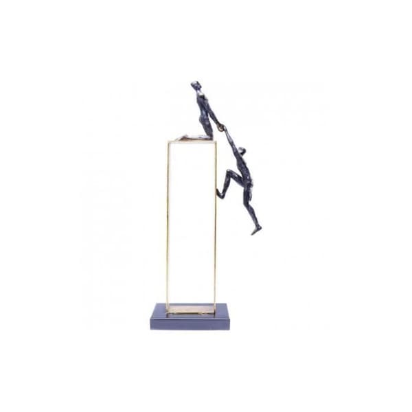 Statyett - KARE - KOM TILLSAMMANS - Grå metall - 51 cm - Modern design