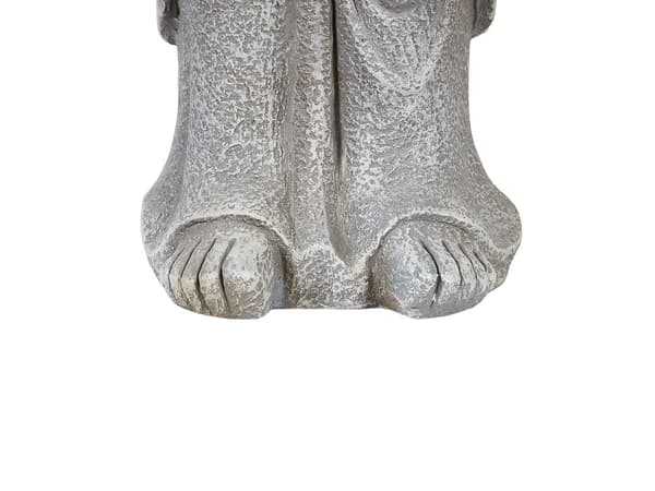 Dekorativ Figur Grå MgO 70 cm Accent Piece Budda Innendørs Utendørs Dekorasjon Stue