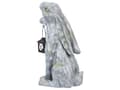 Miniatyrbilde 5 av 7: Dekorativ Figurine Grå MgO 37 cm Accent Piece Påskehare Innendørs Utendørs Dekorasjon Stue
