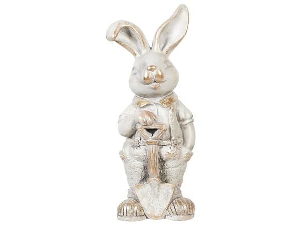 Dekorativ Figur Hvit MgO 36 cm Påskehare 36 cm Dekorasjonsfigur Innendørs Utendørs Dekorasjon Stue