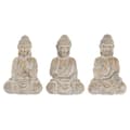 Miniatyrbild 1 av 2: dekorativ statyett 30,5 x 24 x 45 cm gyllenbrun orientalisk buda (3 stycken)