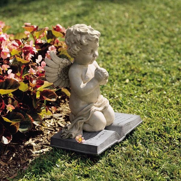 Staty - Design Toscano-statyett - NG30875 - av en bedjande cherubstaty