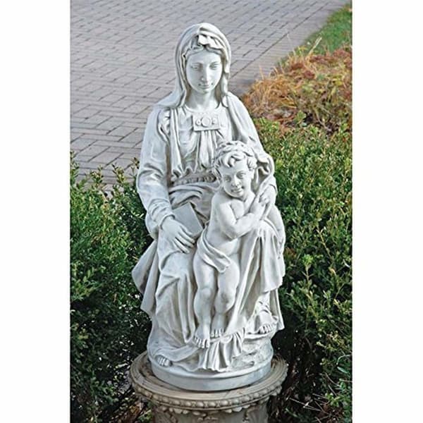 Staty - statyett - keramik Design Toscano - KY1443 - Staty av Jungfrun av Brygge