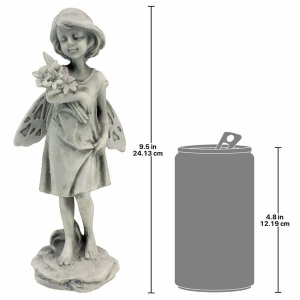 Staty - Design toscano statyett - SH9403611 - Toscano Rosa fe trädgårdsstaty med blommor Blommor
