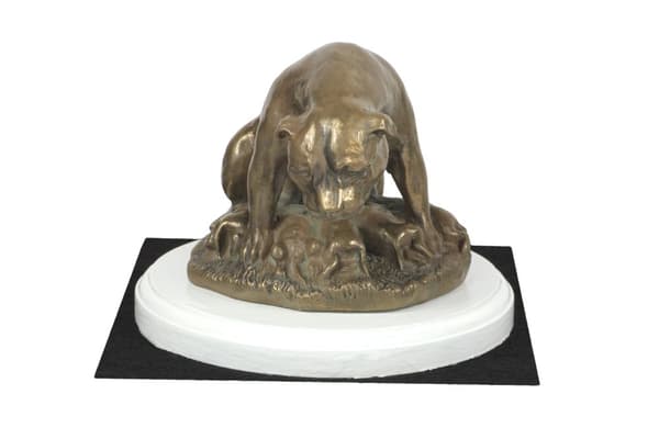 American Staffordshire terrier, Amstaff, Amstaf I - hundstatyett, statyett på vit bas, trofé för hundutställning av Art-Dog