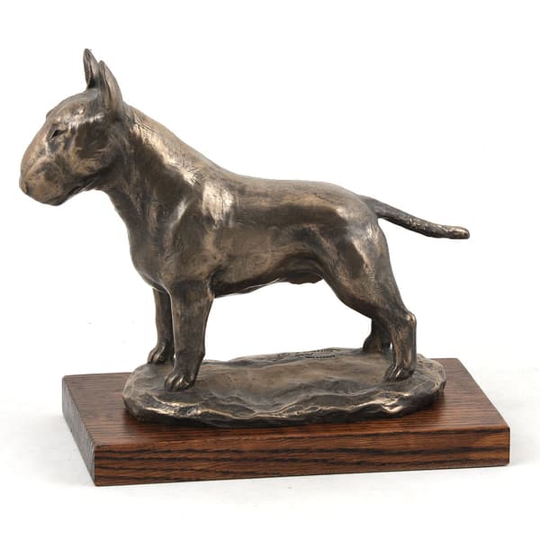 Bullterrieri, Bullterrieri - koirapatsas, hahmo valkoisella pohjalla, palkinto koiranäyttelyyn Art-Dog