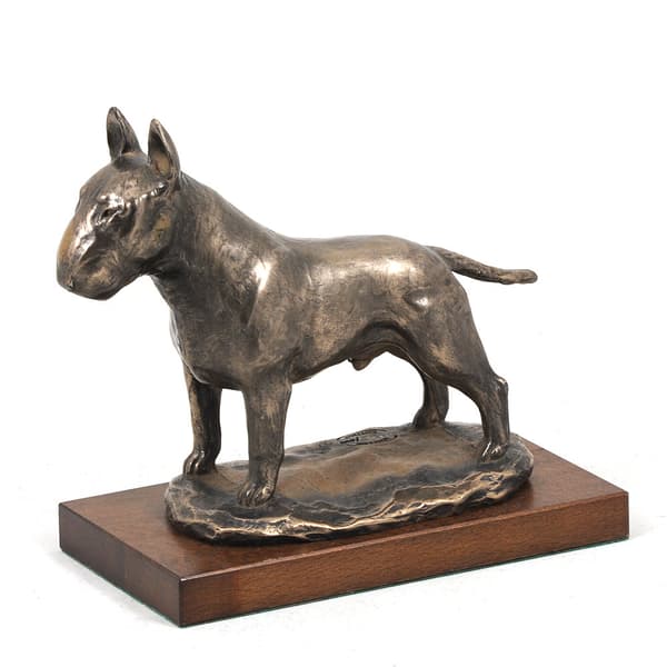 Bullterrieri, Bullterrieri - koirapatsas, hahmo valkoisella pohjalla, palkinto koiranäyttelyyn Art-Dog