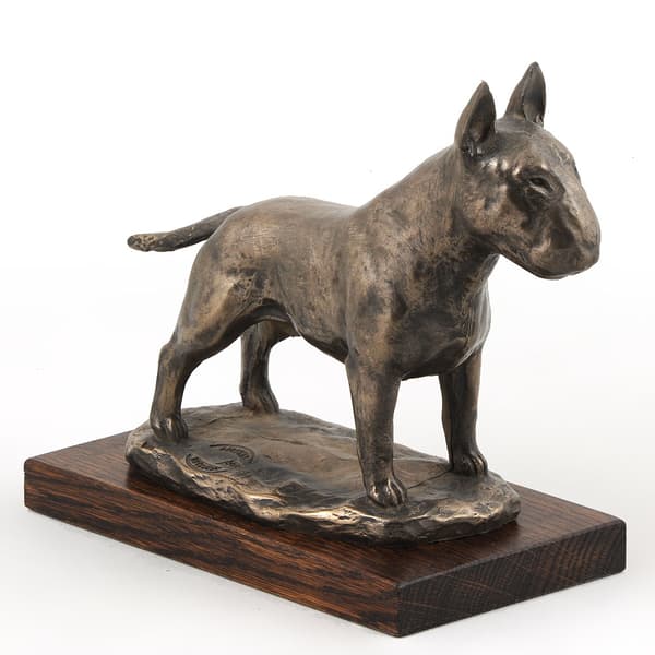 Bullterrieri, Bullterrieri - koirapatsas, hahmo valkoisella pohjalla, palkinto koiranäyttelyyn Art-Dog