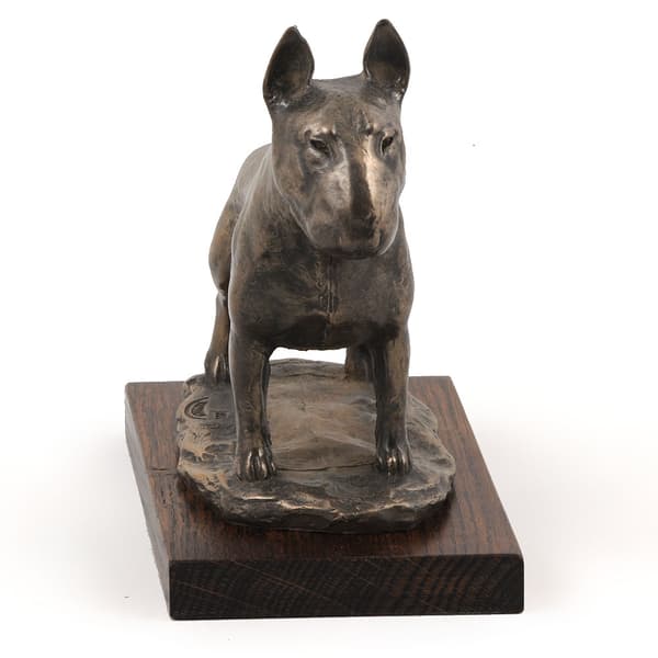 Bullterrieri, Bullterrieri - koirapatsas, hahmo valkoisella pohjalla, palkinto koiranäyttelyyn Art-Dog