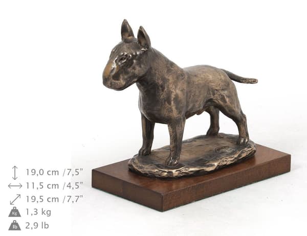 Bullterrieri, Bullterrieri - koirapatsas, hahmo valkoisella pohjalla, palkinto koiranäyttelyyn Art-Dog