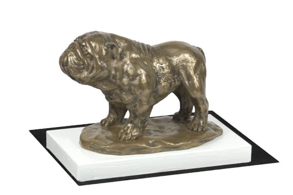 Bulldog I - en hundstatyett, en statyett på vit bas, en trofé för hundutställningen Art-Dog