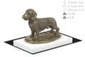Miniatyrbild 5 av 5: Stålhårig tax - hundstatyett, statyett på vit bas, trofé för hundutställning av Art-Dog