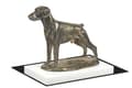 Miniatyrbillede 4 af 5: Doberman, Dobermann II - hundestatuette, figur på hvid base, trofæ til hundeudstilling af Art-Dog