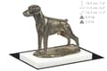 Miniatyrbillede 5 af 5: Doberman, Dobermann II - hundestatuette, figur på hvid base, trofæ til hundeudstilling af Art-Dog